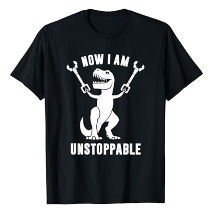 Adult Unisex Now I Am Unstoppable Humor Joke Funny Black Short Sleeve T-shirt Costume