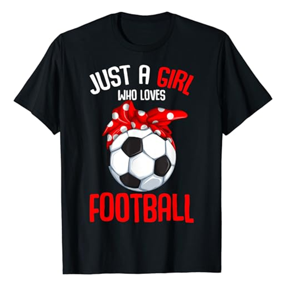 Adult Unisex Girl Football Lover Black T-shirt Costume