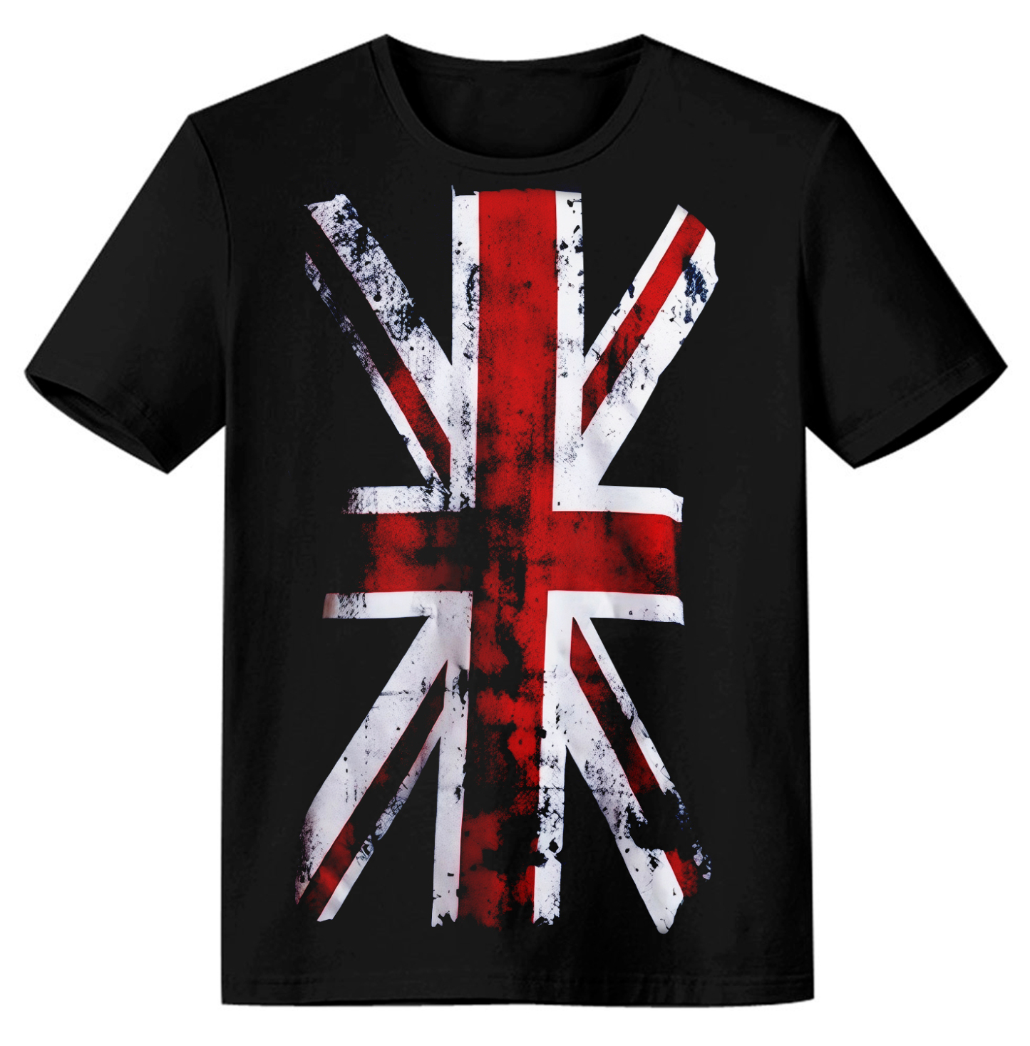 Adult Unisex UK Pattern Black Short Sleeve T-shirt Costume