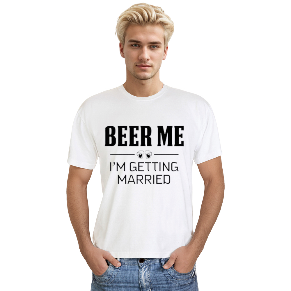 Adult Beer Me Bachelor Party White T-shirt Costume For Man