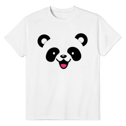 Adult Unisex Kawaii Panda Face Wild Animals Panda Lover White T-shirt Costume