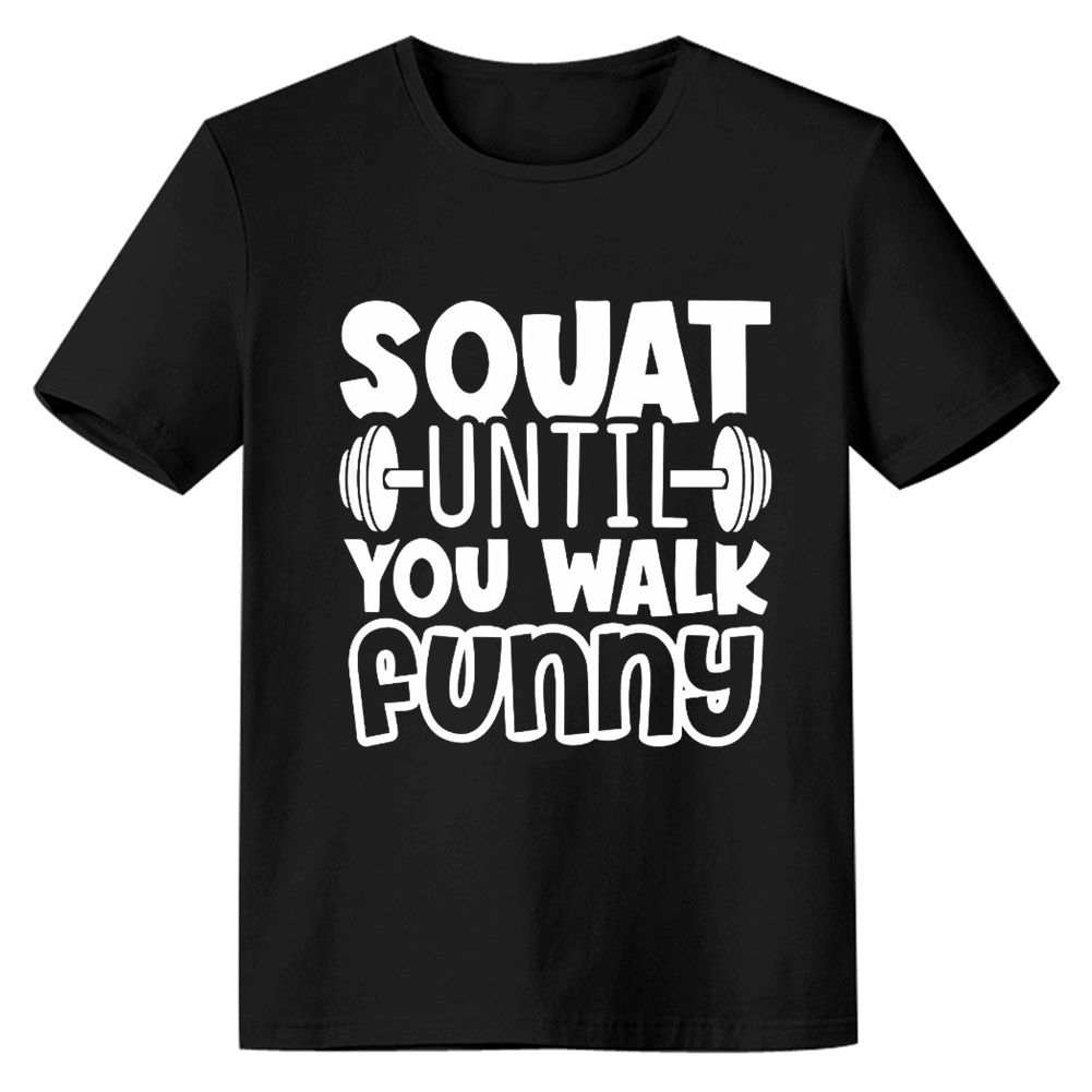 Adult Unisex Funny Gym Work Fitness Black T-shirt Costume