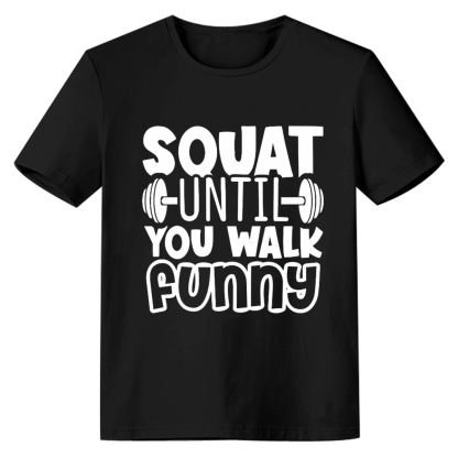 Adult Unisex Funny Gym Work Fitness Black T-shirt Costume