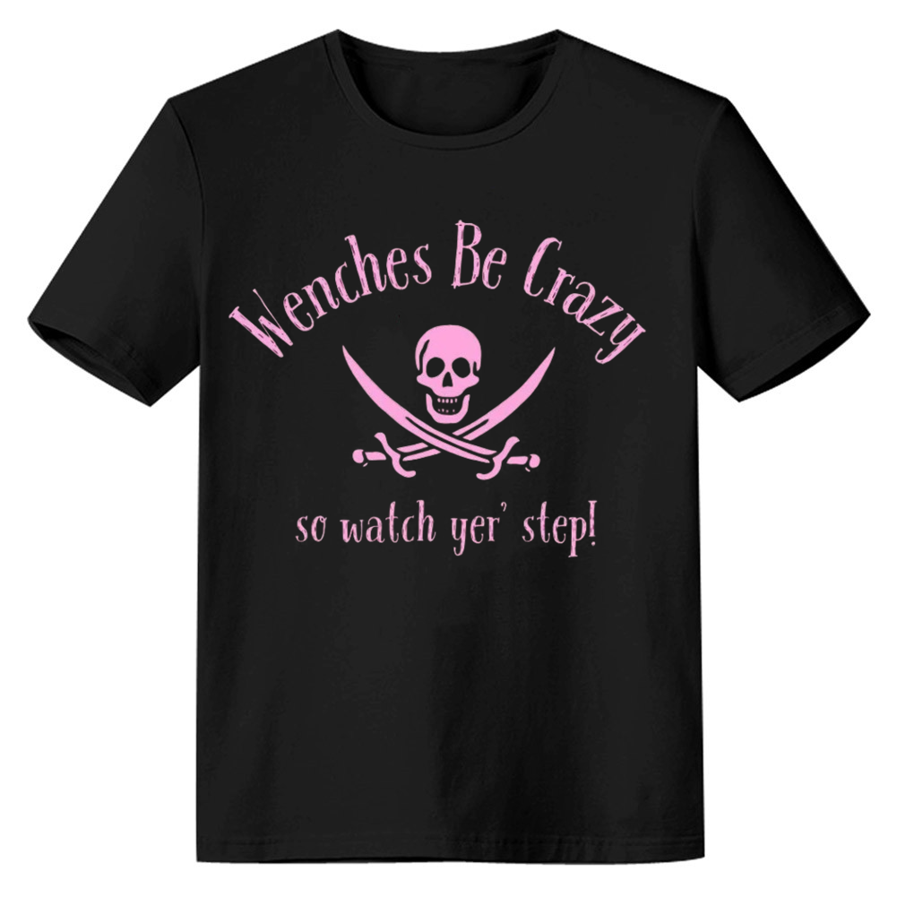 Adult Unisex Wenches Be Crazy Black Pirate Lover T-shirt Costume