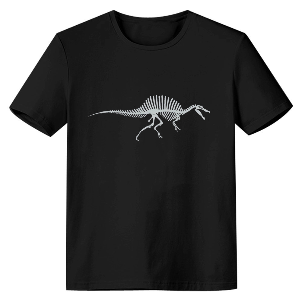 Adult Unisex Dinosaur Palaeontologist Animals Lover Black T-shirt Costume