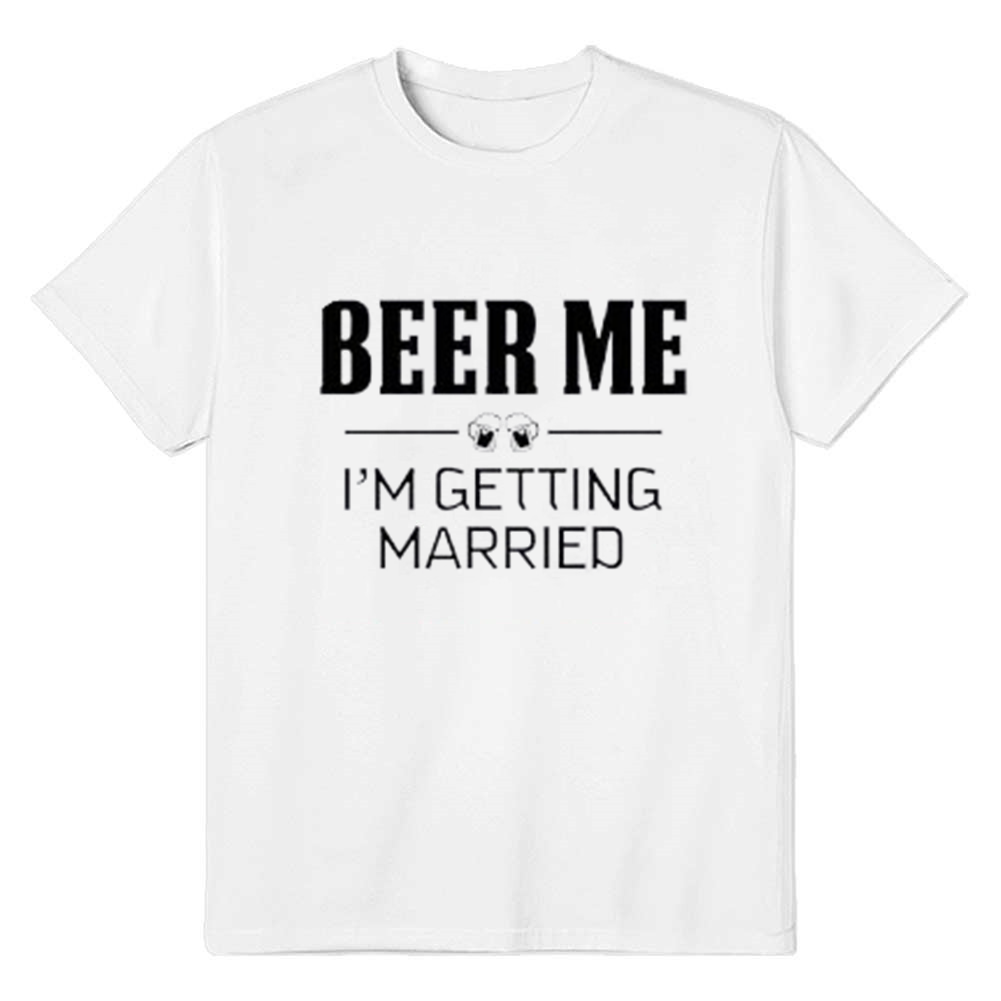 Adult Beer Me Bachelor Party White T-shirt Costume For Man