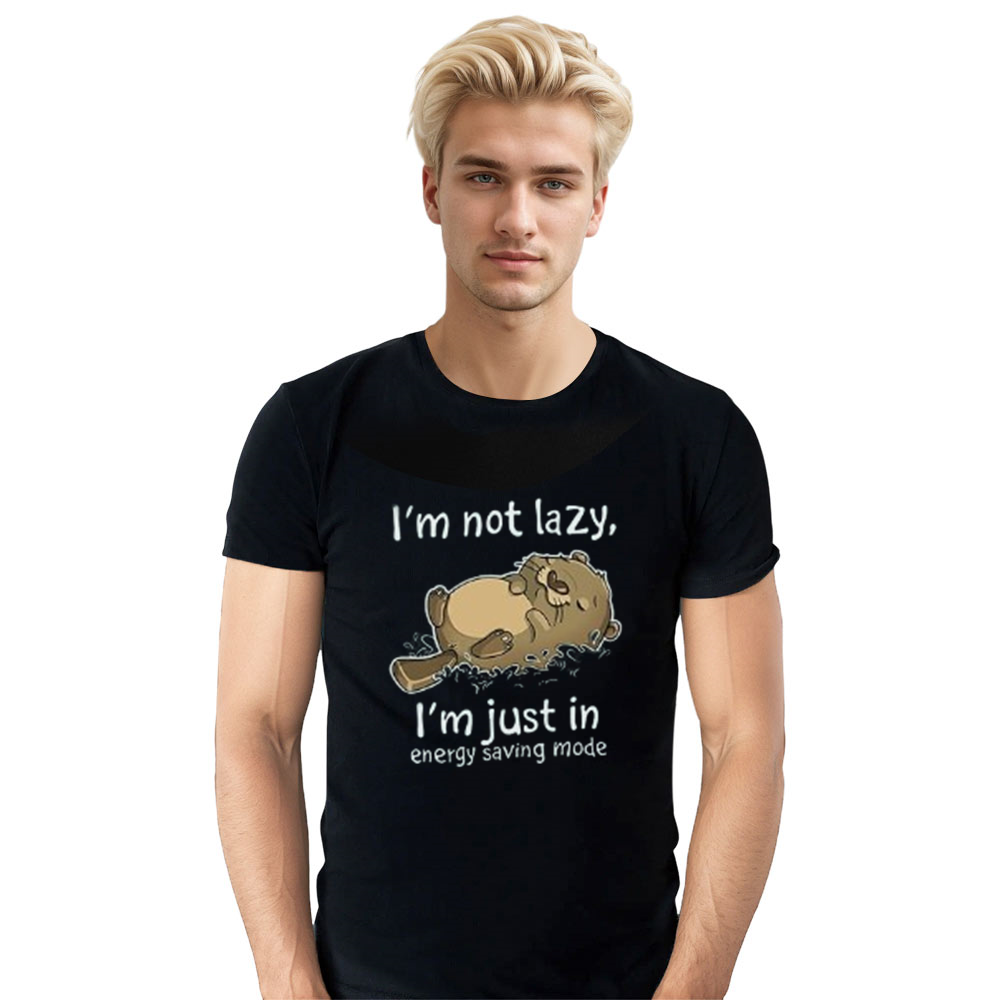 Adult Unisex I‘m Not Lazy Wild Animals Black T-shirt Costume