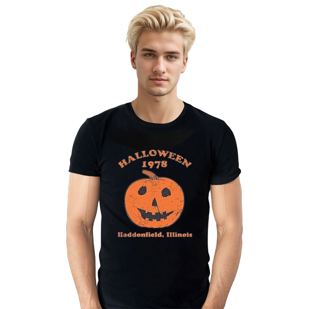 Adult Unisex Pumpkin Halloween 1978 Halloween Black T-shirt Costume