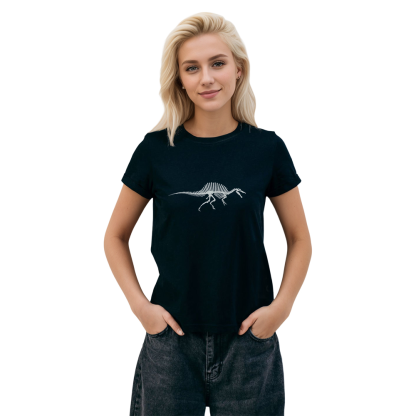 Adult Unisex Dinosaur Palaeontologist Animals Lover Black T-shirt Costume