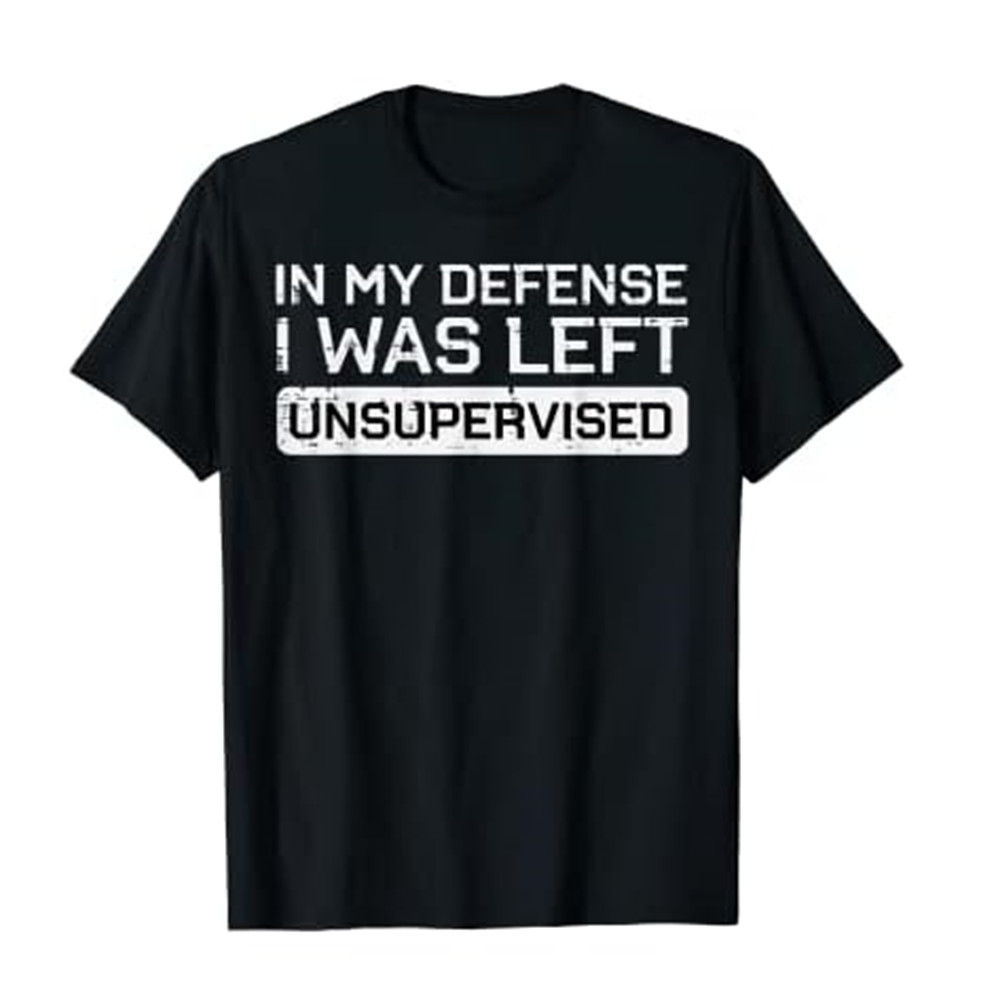 Adult Unisex Letter I Was Left Black Short Sleeve T-shirt Outfits Top Costume