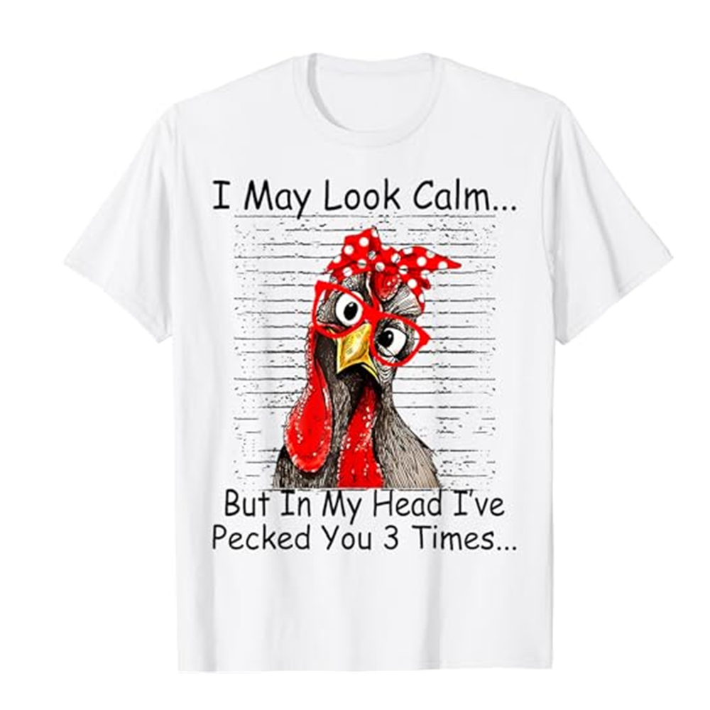 Adult Unisex I May Look Calm Black Short Sleeve T-shirt Outfits Top Costume