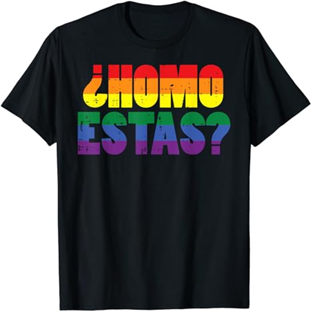 Adult Homo Estas Funny LGBTQ Pride Month Black T-shirt Costume