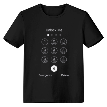 Adult Unisex Number Letter Black T-shirt Costume