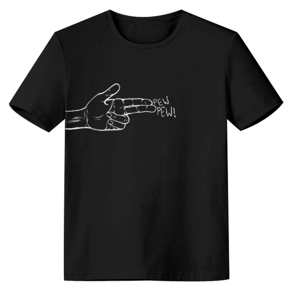 Adult Unisex Funny Pew Black T-shirt Costume