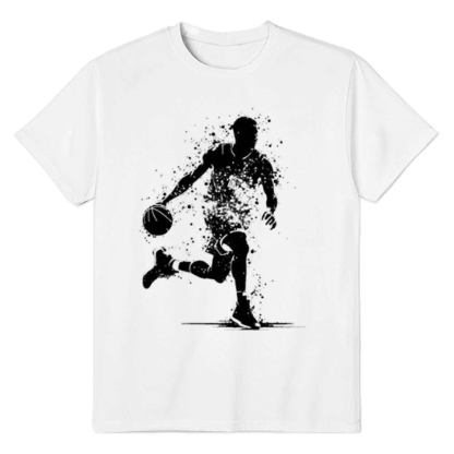 Adult Unisex Basketball Sport White T-shirt Costume