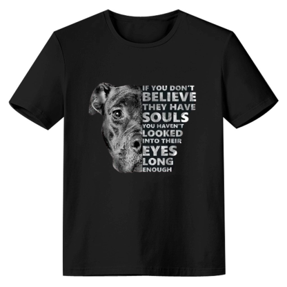 Adult Unisex Soul Pitbull I Love Pitbull Dog Pet Lover Black T-shirt Costume