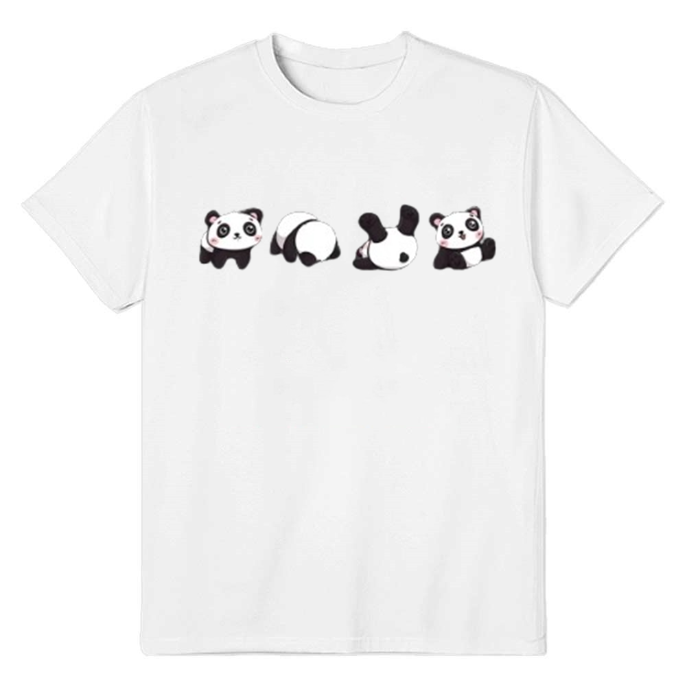 Adult Unisex Cute Panda Wild Animals Nature Lover White T-shirt Costume