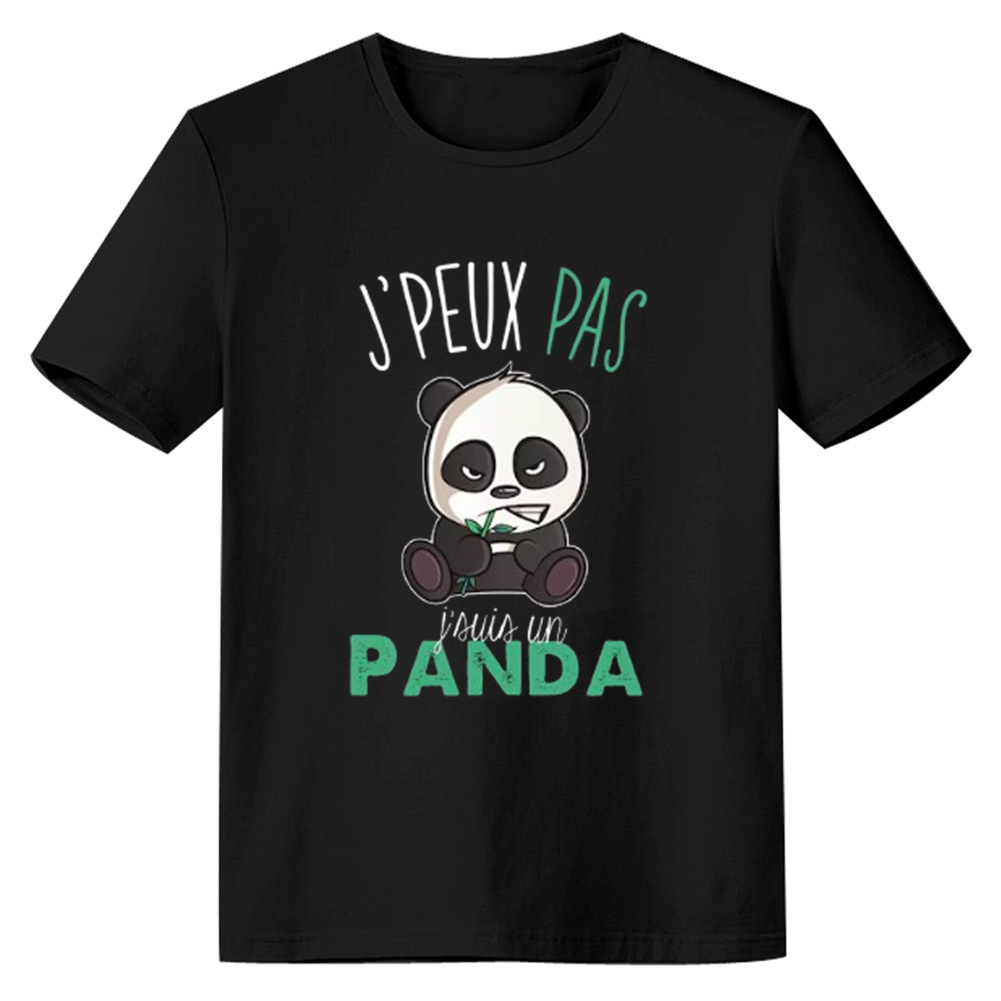 Adult Unisex I'm a PandaWild Animals Panda Lover Black T-shirt Costume