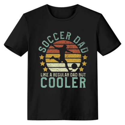 Adult Unisex Soccer Dad Football Soccer Lover Black T-shirt Costume