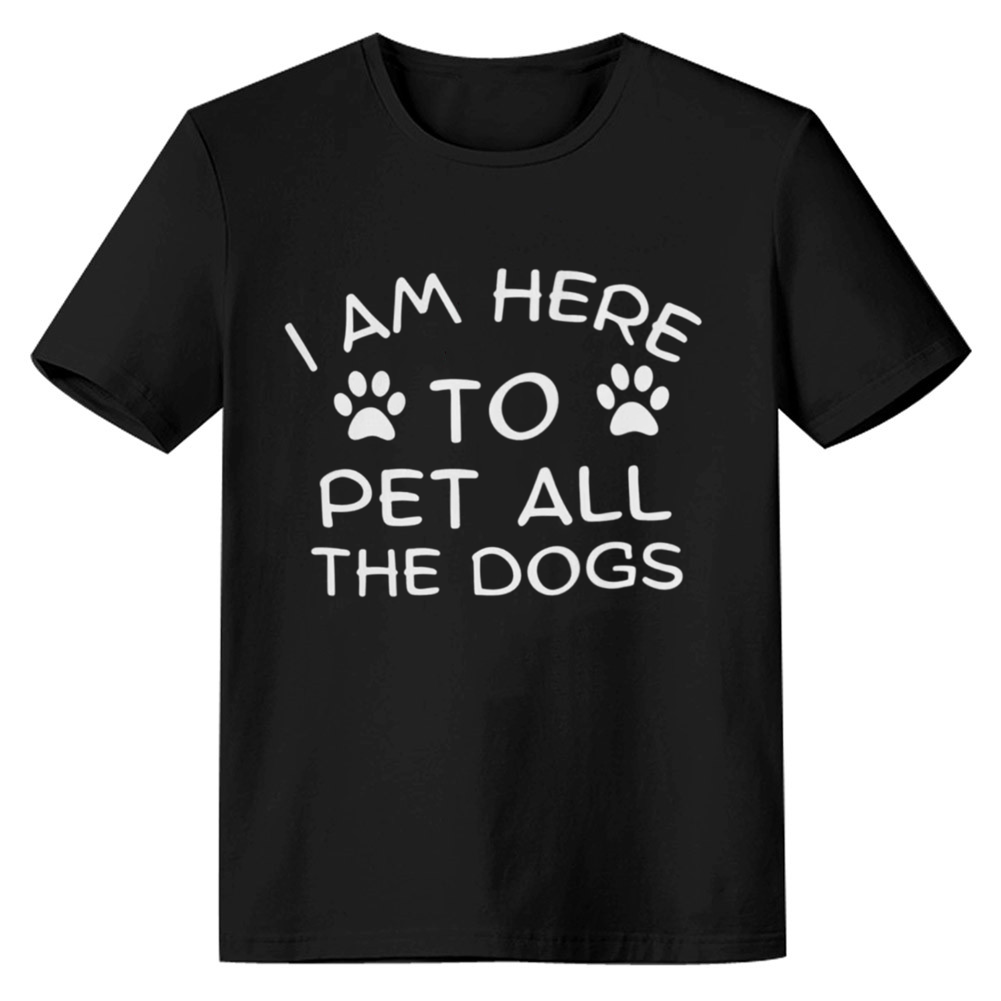Adult Unisex All The Dogs Pet Lover Black T-shirt Costume