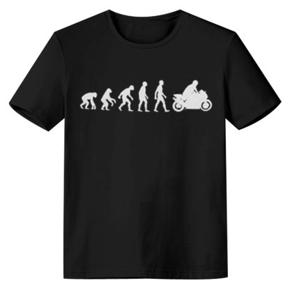 Adult Unisex Motorbike Evolution Motorcycle Black T-shirt Costume