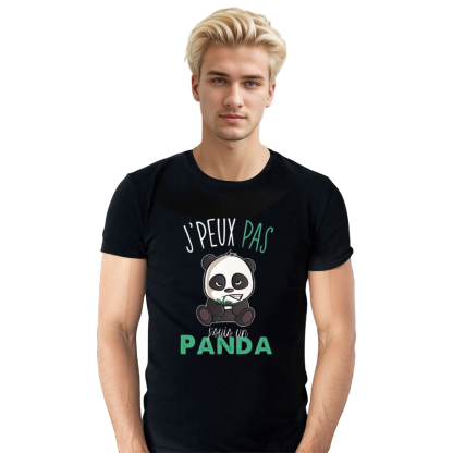 Adult Unisex I'm a PandaWild Animals Panda Lover Black T-shirt Costume