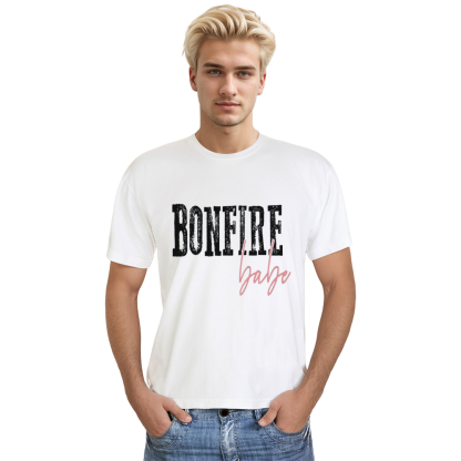 Adult Unisex Bonfire Babe White T-shirt Costume