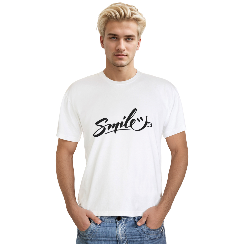 Adult Unisex Smile Mood Emotion White T-shirt Costume