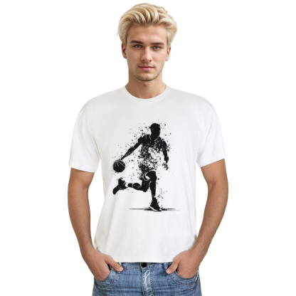 Adult Unisex Basketball Sport White T-shirt Costume