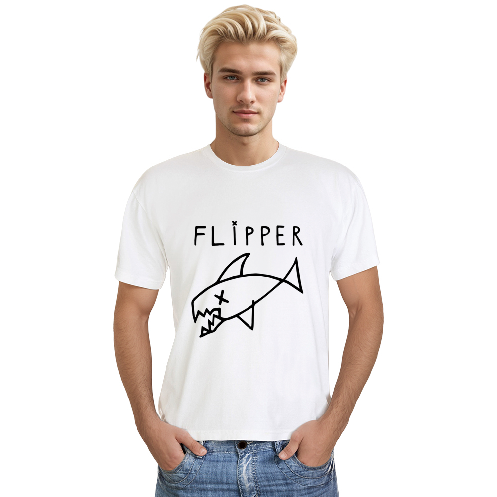 Adult Unisex Flipper Fish Ocean Animals Lover White T-shirt