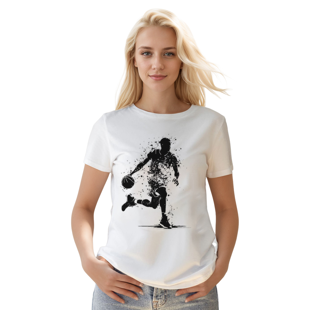 Adult Unisex Basketball Sport White T-shirt Costume