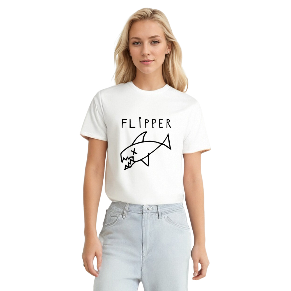 Adult Unisex Flipper Fish Ocean Animals Lover White T-shirt