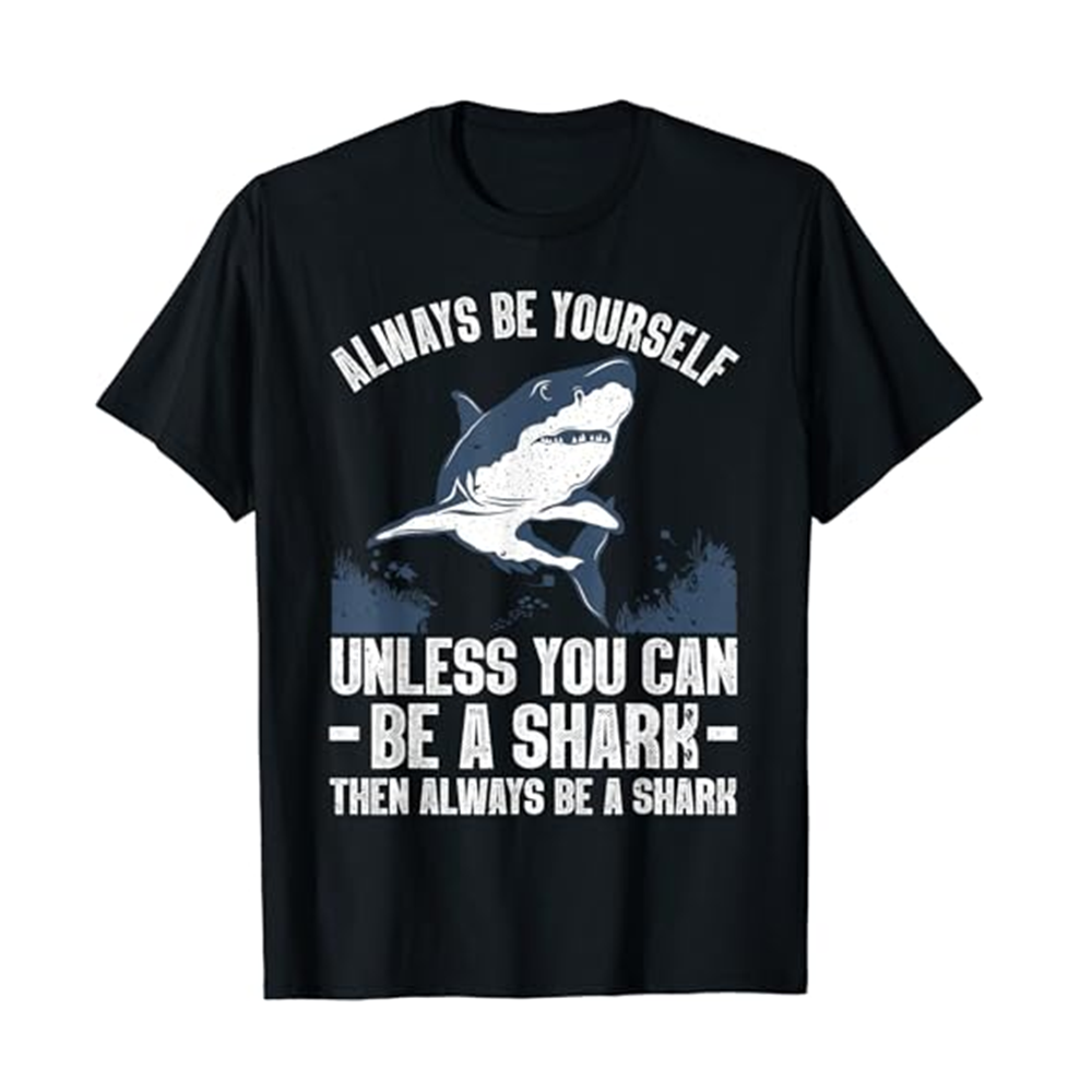 Adult Cool Shark Art Megalodon Sharks Biology Black Short Sleeve T-shirt Outfits Top Costume