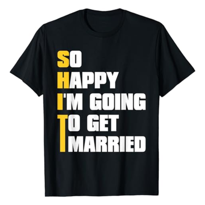 Adult Unisex Groomsmen Getaway Wedding Sarcastic Joke Bachelor Party Funny Black T-shirt Costume