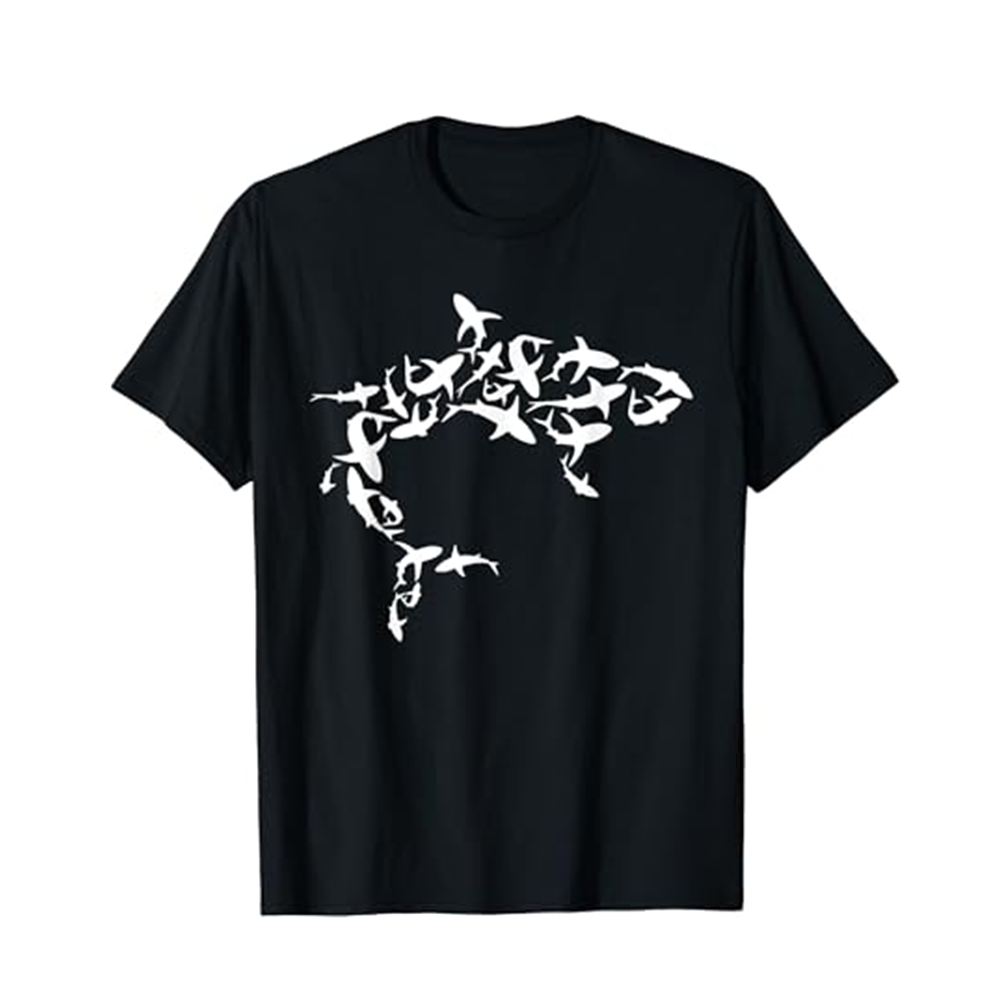 Adult Great White Shark Lover Marine Biology Animal Science Black Short Sleeve T-shirt Outfits Top Costume