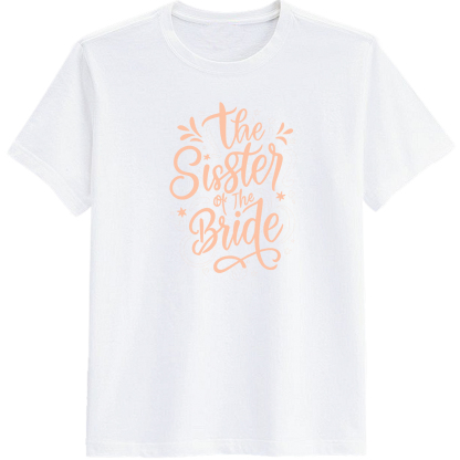 Adult Bachelor Party The Bride Sister White Short Sleeve T-shirt Outfits Top Costume
