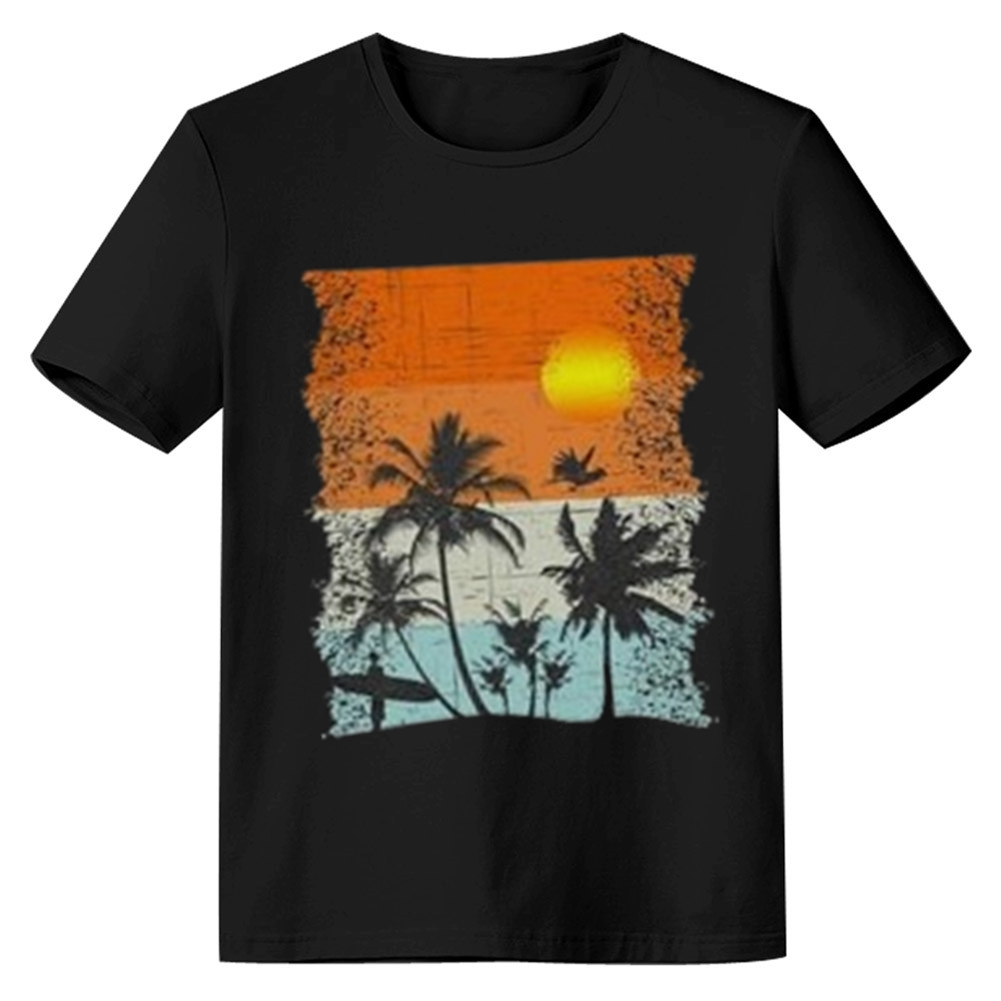 Adult Unisex Funny Summer Colorful Graphic Nature Lover Black T-shirt Costume