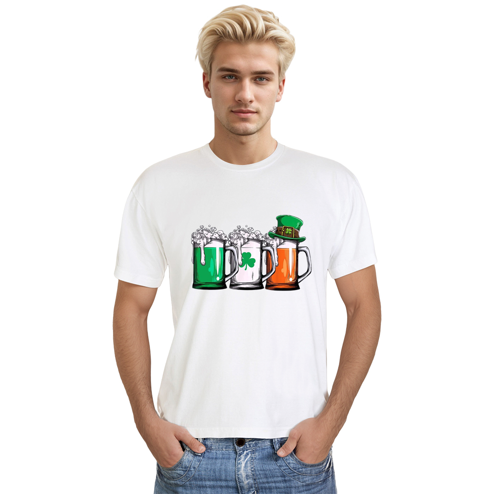Irish Beer Paddy's Day Drinking Team Tee Adult Unisex St. Patrick's Day White T-shirt