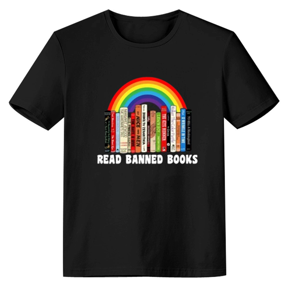 Adult Unisex Read Books Pride Month Black T-shirt Costume