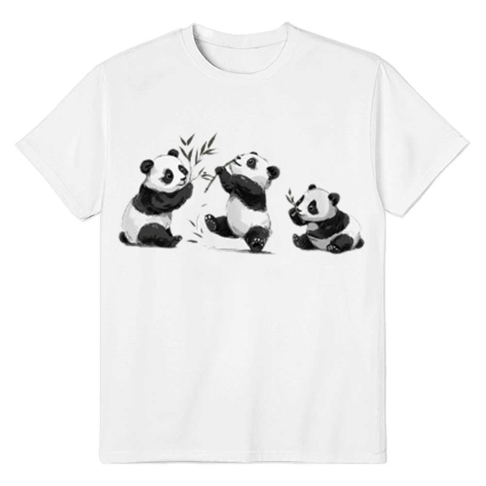 Adult Unisex Baby Pandas Wild Animals Nature Lover White T-shirt Costume