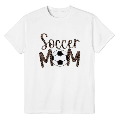 Adult Women Soccer Mom Letter Graphic White T-shirt Costume