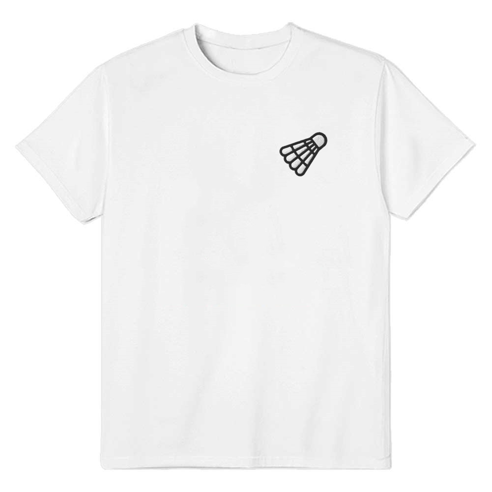Adult Unisex Little Badminton White Sport T-shirt Costume