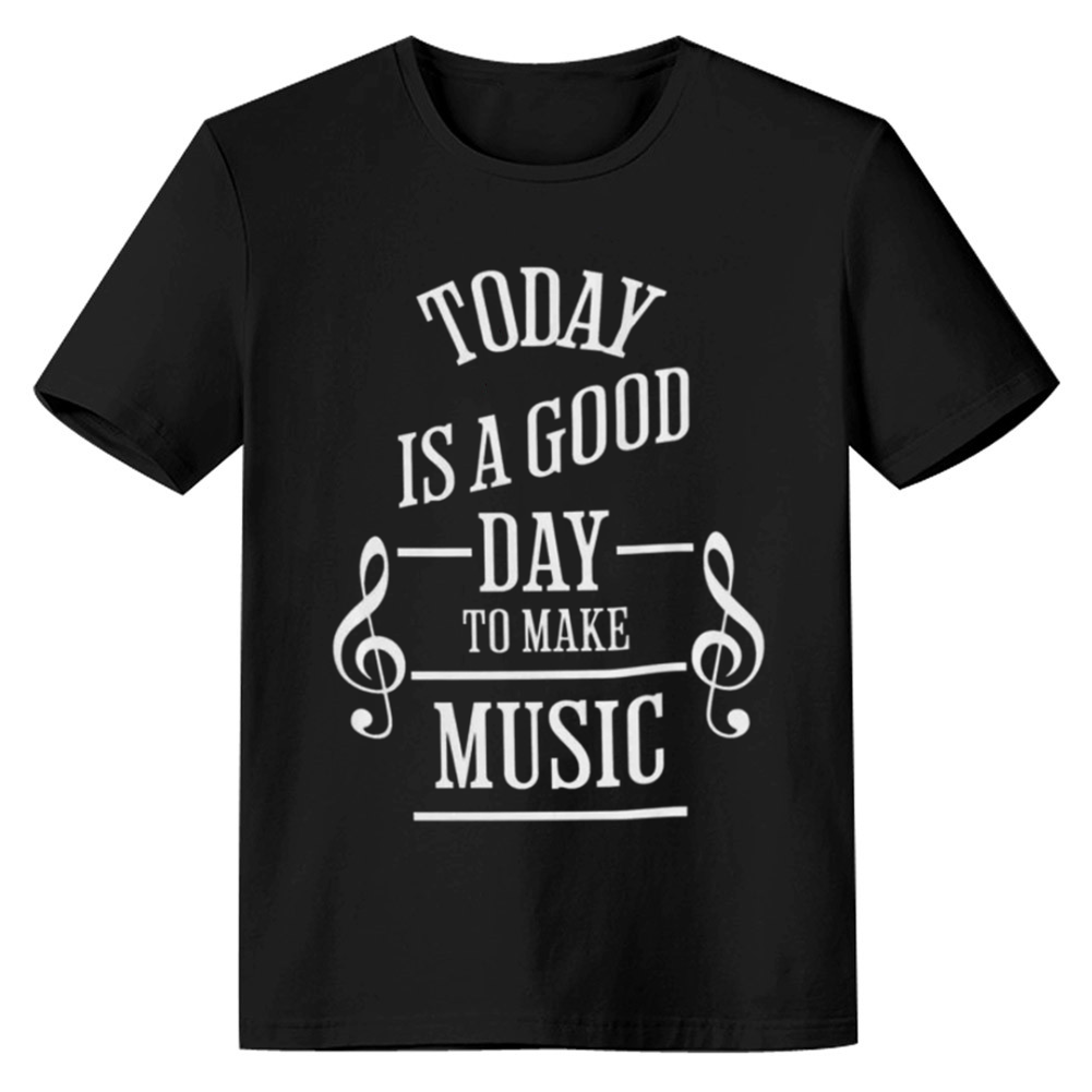 Adult Unisex It's A Good Day To Make Music Festival Black T-shirt Costume