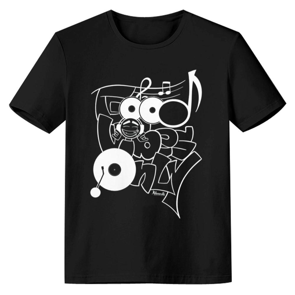 Adult Unisex Music Is My Life Music Festival Black T-shirt Costume