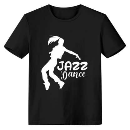 Adult Unisex Music Festival Jazz Dance Black T-shirt Costume