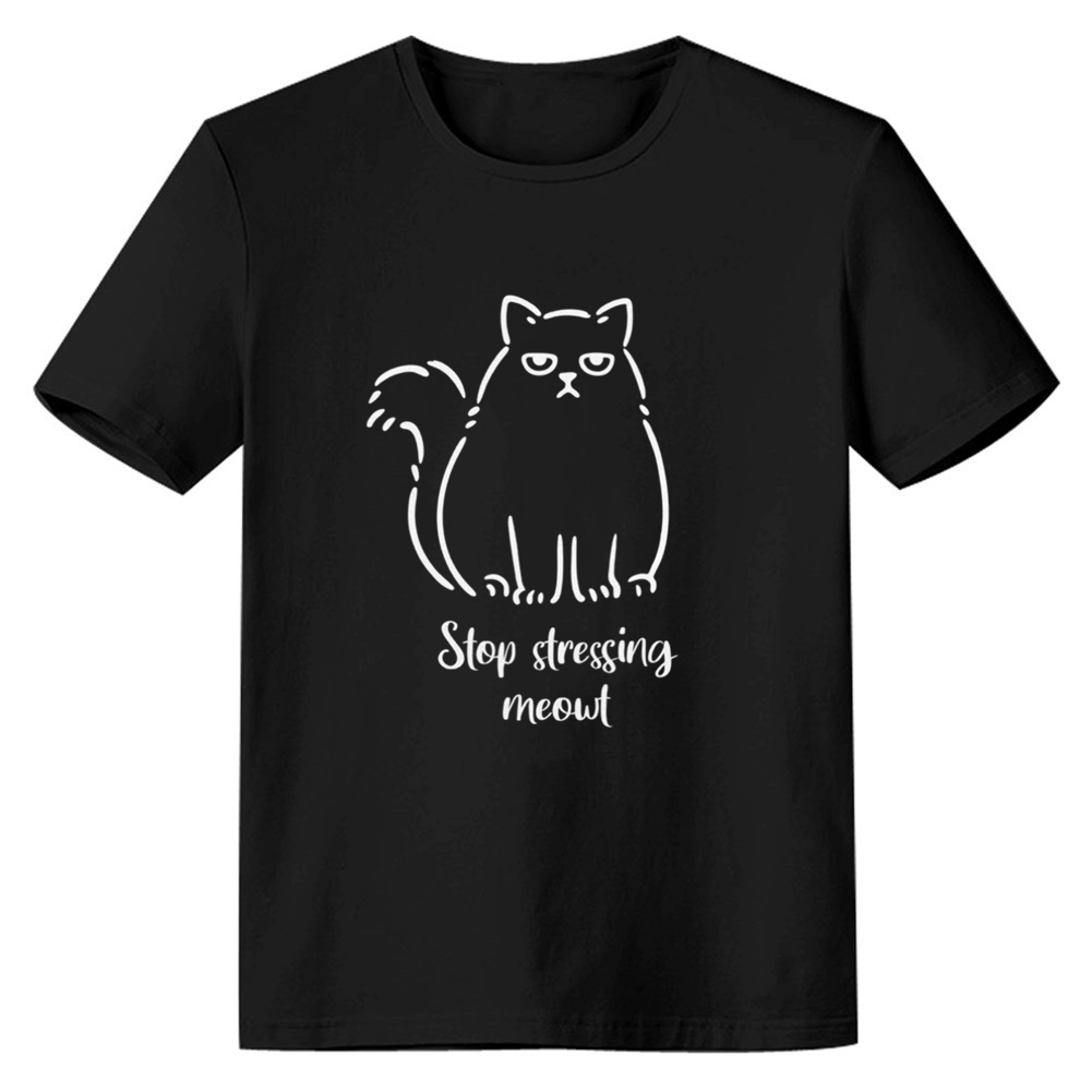 Adult Unisex Funny Cat Pet Lover Black T-shirt Costume