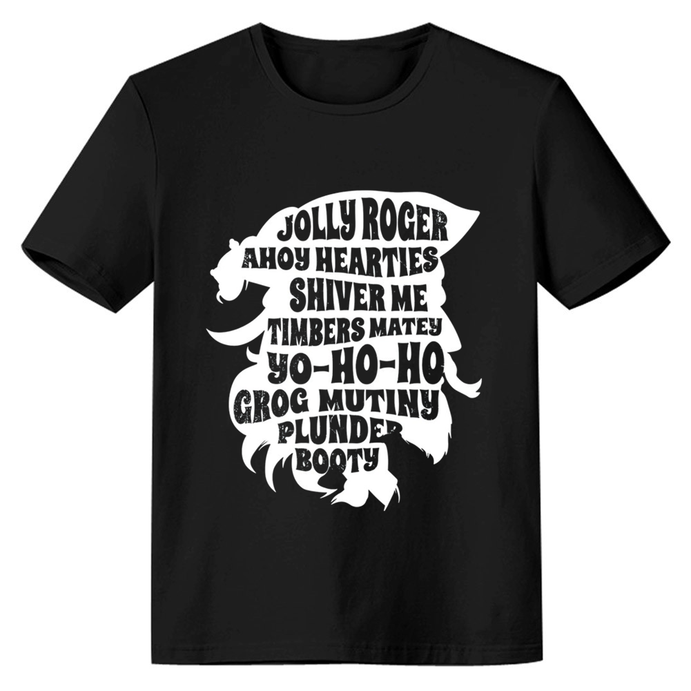 Adult Unisex I Speak Pirate Black Pirate Lover T-shirt Costume