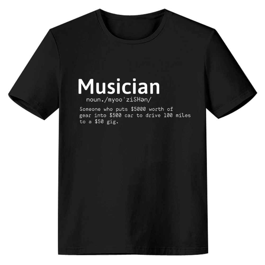 Adult Unisex Musician Therapist Music Lover Black T-shirt