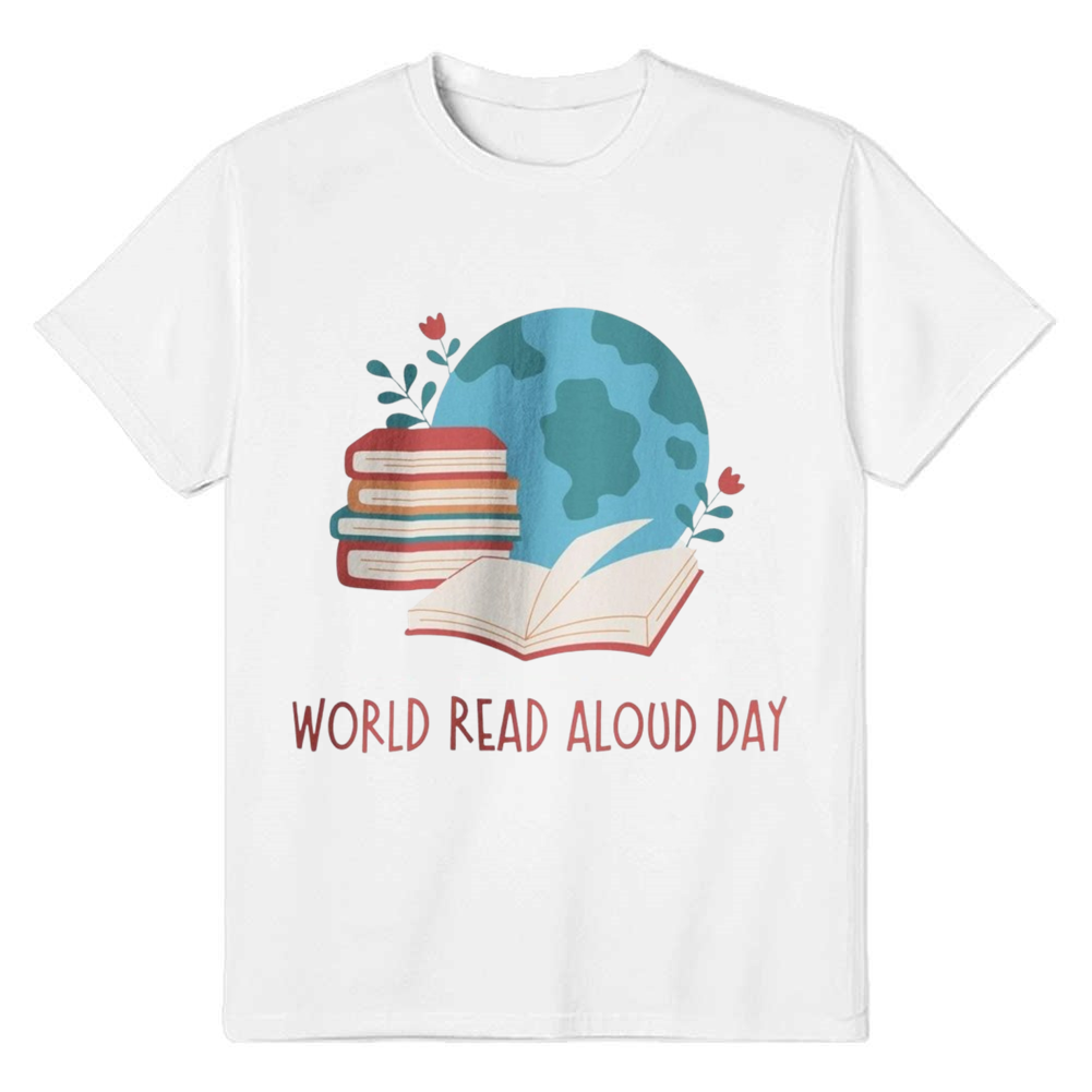 World Read Aloud Day Tee World Book Day White T-shirt