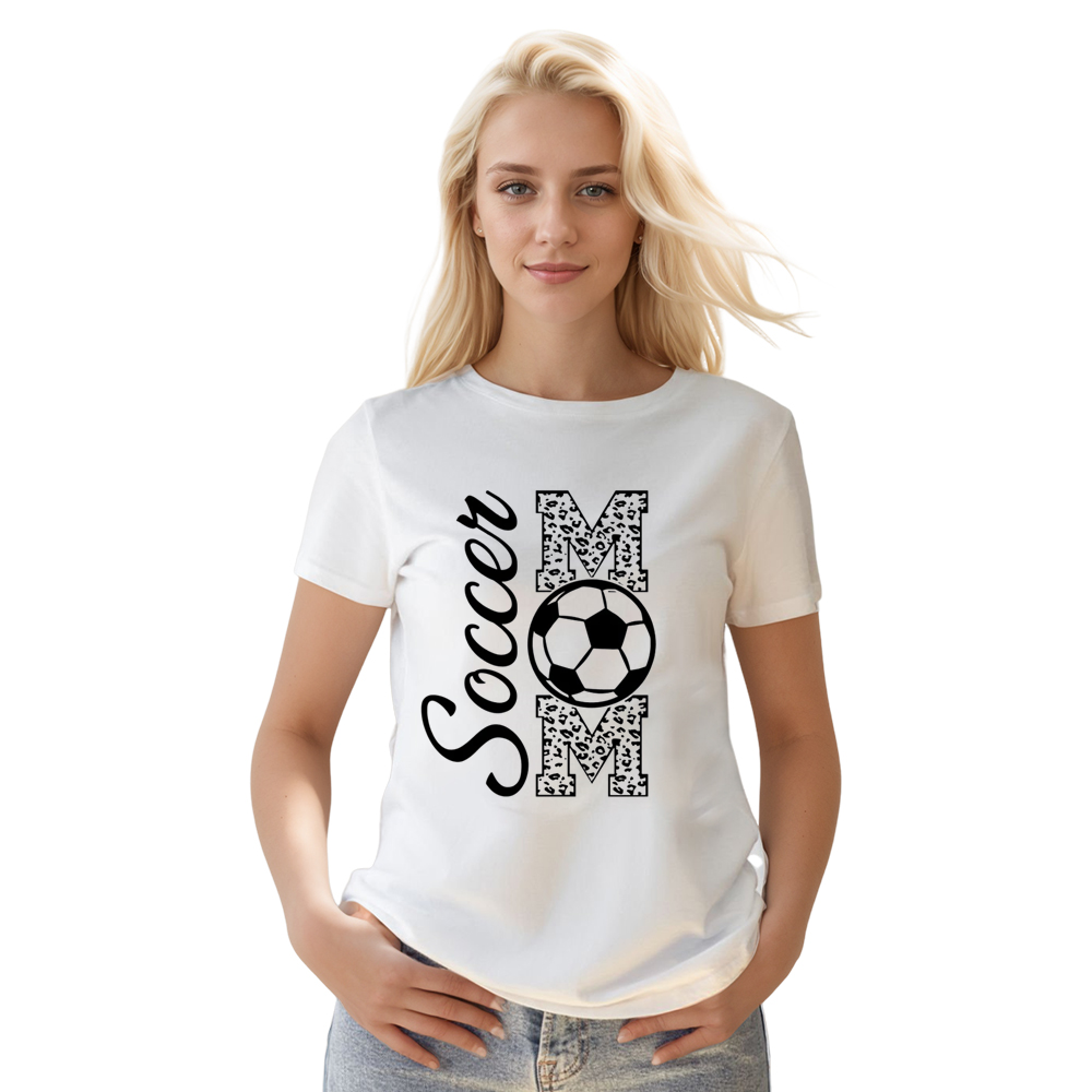 Adult Unisex Football Soccer Mom Lover White T-shirt Costume